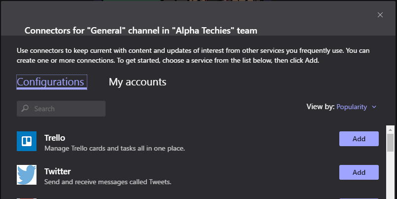 Microsoft Teams screenshot